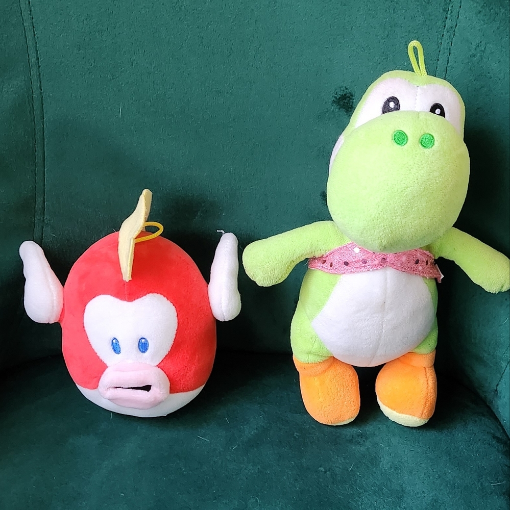 Super Mario Plush Yoshi and Cheep